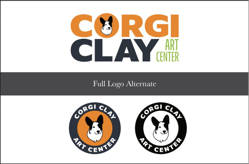 Corgi Clay Art Center log variations